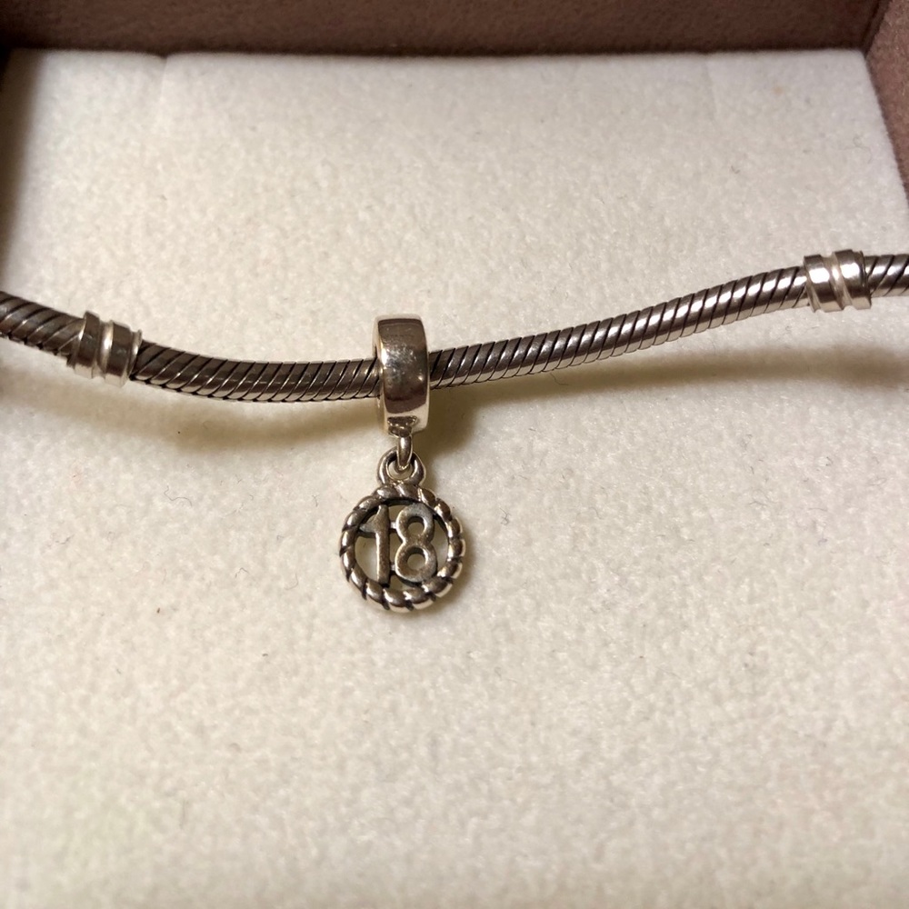 PANDORA “18” Charm